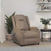 vidaXL Sill&oacute;n de masaje el&eacute;ctrico cuero sint&eacute;tico color capuchino