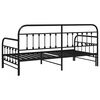vidaXL Estructura de cama de día con cabecera Negro 100 x 190 cm Acero