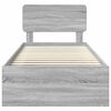 vidaXL Estructura de cama con cabecera Gris Sonoma 100 x 200 cm