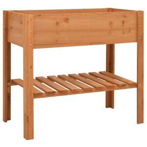 vidaXL Jardinera de madera de abeto 88x43x80 cm