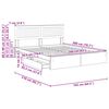 vidaXL Cama con almacenamiento con cabecera Roble ahumado 160 x 200 cm