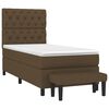 vidaXL Cama box spring con colch&oacute;n tela marr&oacute;n oscuro 80x200 cm