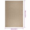 vidaXL Alfombra ZIZUR aspecto yute interior/exterior beige 240x340 cm