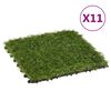 vidaXL Baldosas de c&eacute;sped artificial 11 uds verde 30x30 cm