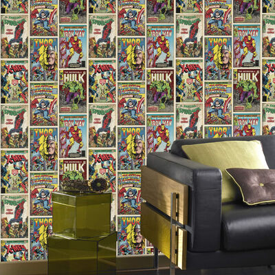 Kids at Home Papel pintado Marvel Action Heroes
