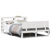 vidaXL Estructura de cama con cabecero sin colch&oacute;n blanco 160x200 cm