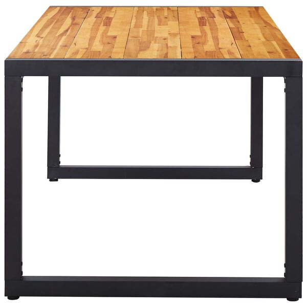 vidaXL Juego de comedor para jard&iacute;n de 7 piezas negro