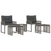 vidaXL Juego de muebles de exterior con coj&iacute;n 5 pcs Gris