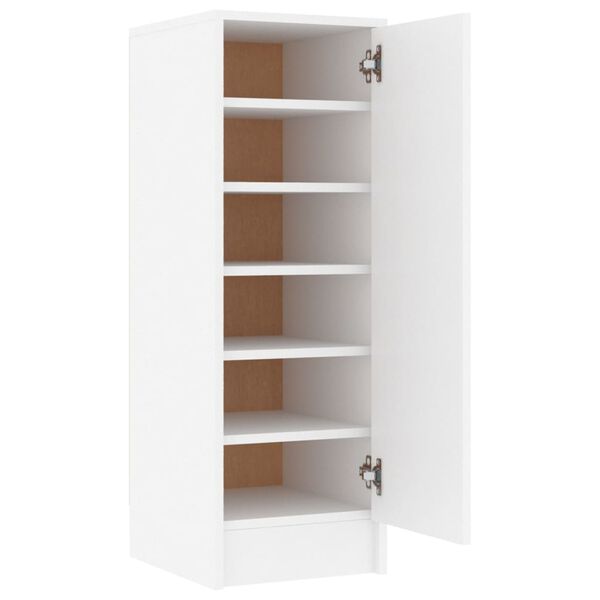vidaXL Mueble zapatero de aglomerado blanco 32x35x92 cm