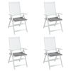 vidaXL Cojines de silla de jardín 4 uds tela Oxford gris 50x50x4 cm