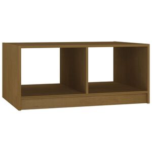 vidaXL Mesa de centro madera maciza pino marr&oacute;n miel 75x50x33,5 cm