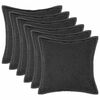 vidaXL Funda de almohada 6 uds. HOUTEN Gris oscuro 80 x 80 cm Boucl&eacute;