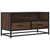 vidaXL Mueble TV metal y madera ingenier&iacute;a marr&oacute;n roble 80x34,5x40 cm