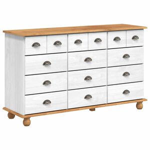 vidaXL Caj&oacute;n de Gaveta ASKIM 79 x 40 x 133,5 cm Madera de pino macizo