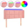 vidaXL Cabecero con LED de terciopelo rosa 103x16x78/88 cm