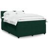vidaXL Cama box spring con colch&oacute;n terciopelo verde oscuro 140x200 cm