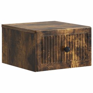 vidaXL Mesita de Noche de Pared Roble Ahumado 33 x 34,5 x 20 cm