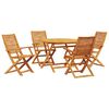 vidaXL Conjunto de Comedor de Jardín 5 pcs Marrón