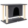 vidaXL Rascador para gatos con postes de sisal gris oscuro 50 cm
