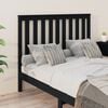vidaXL Cabecero de cama madera maciza de pino negro 126x6x101 cm