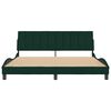 vidaXL Estructura de cama sin colch&oacute;n Hanko terciopelo verde oscuro 180x200 cm