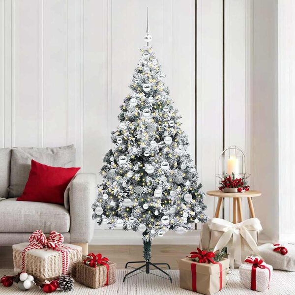 vidaXL &Aacute;rbol de Navidad artificial 180 cm PVC y Acero y Pl&aacute;stico