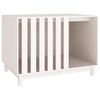 vidaXL Cama para perros madera maciza de pino blanco 100x70x72 cm