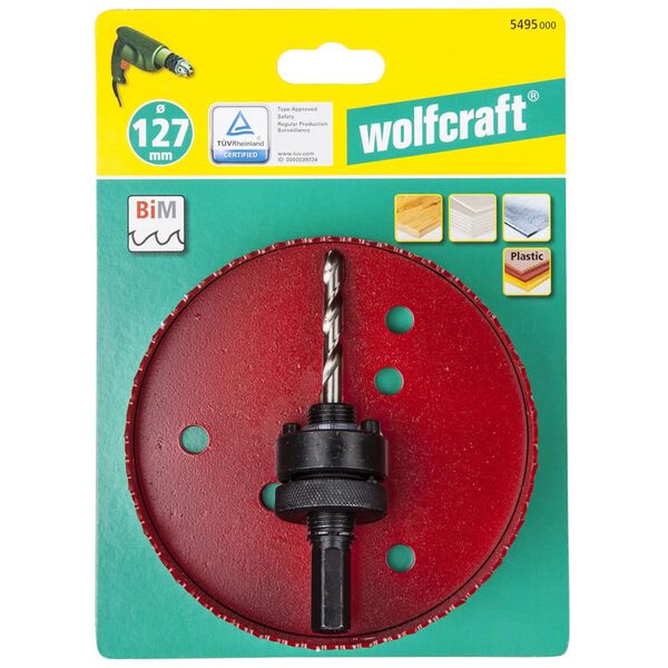 wolfcraft Sierra de corona 127 mm roja 5495000