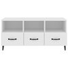 vidaXL Mueble de TV madera contrachapada blanco 102x35x50 cm