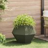 vidaXL Jardinera Verde Oliva 75 x 75 x 60 cm Acero
