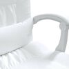 vidaXL Silla de oficina reclinable cuero sint&eacute;tico blanco