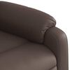 vidaXL Sill&oacute;n reclinable elevable cuero sint&eacute;tico marr&oacute;n