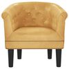 vidaXL Sill&oacute;n de cuero sint&eacute;tico dorado