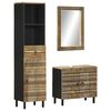 vidaXL Conjunto de muebles de ba&ntilde;o 3 piezas madera maciza de mango