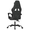 vidaXL Silla gaming giratoria y reposapi&eacute;s cuero sint&eacute;tico negro gris