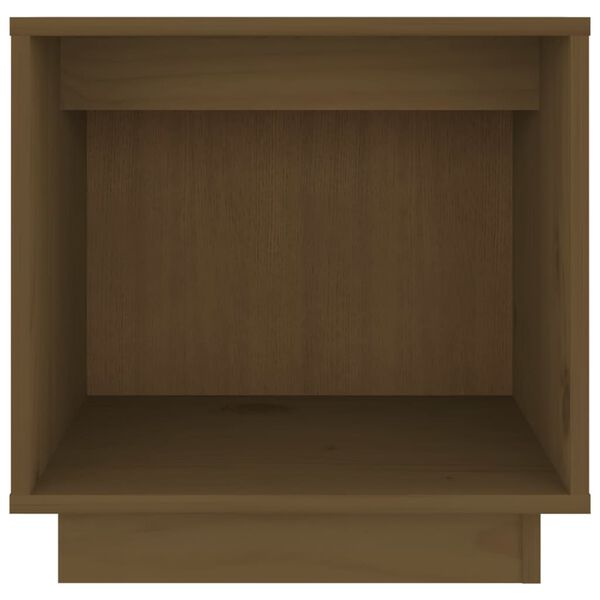 vidaXL Mesita de noche de madera maciza de pino marrón miel 40x30x40cm