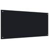 vidaXL Protecci&oacute;n salpicaduras cocina vidrio templado negro 120x60 cm