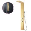 vidaXL Sistema de panel de ducha acero inoxidable 201 dorado