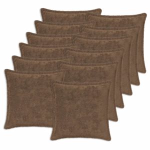 vidaXL Funda de almohada 12 uds. HOUTEN Marr&oacute;n Claro 40 x 40 cm