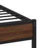 vidaXL Estructura de cama sin colchón metal marrón roble 150x200 cm
