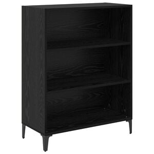 vidaXL Aparador Roble Negro 69,5 x 32,5 x 90 cm Madera de ingenier&iacute;a