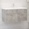 vidaXL Armario para lavabo contrachapada gris hormig&oacute;n 90x38,5x46 cm