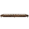 vidaXL Estructura de cama sin colchón madera roble ahumado 120x190 cm