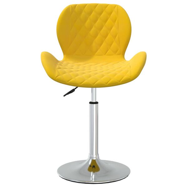 vidaXL Sillas de comedor giratorias 2 uds terciopelo amarillo mostaza