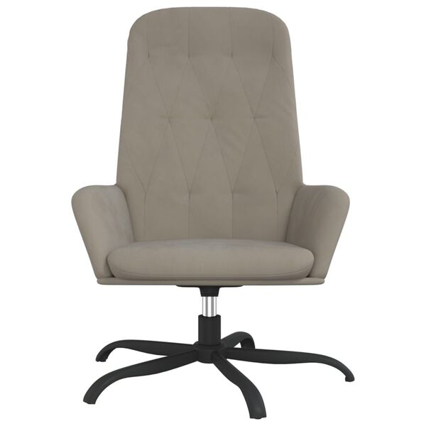 vidaXL Sillón de relax de terciopelo gris claro