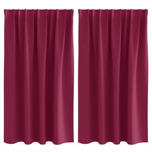 vidaXL Cortinas Opacas con Anillas 2 uds. Rojo vino 140 x 140 cm