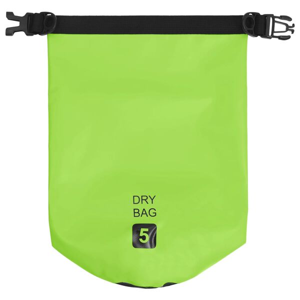 vidaXL Bolso acuático impermeable verde 5 L PVC