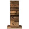vidaXL Estante de revistas con estante Madera vieja 68 x 40 x 123.5 cm