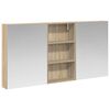 vidaXL Juego de Muebles de Ba&ntilde;o con estante 3 pcs 140 x 14,5 x 70 cm