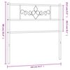 vidaXL Cabecero de metal negro 100 cm